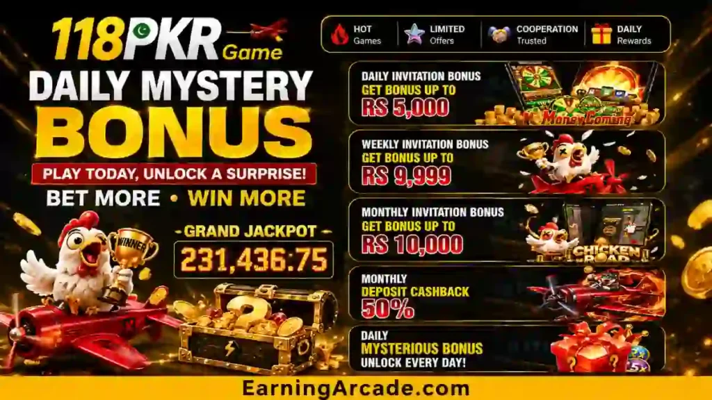 118PKR Game Features and Daily Mystery Bonus Rewards Overview for Players in Pakistan