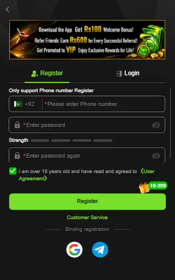 VK9999 Game Register Process