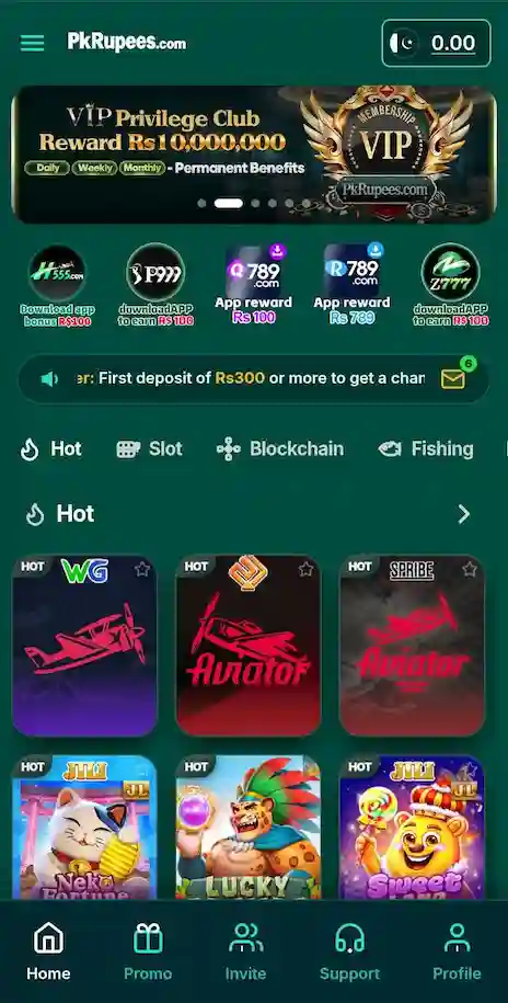 PKRUPEES Game Interface