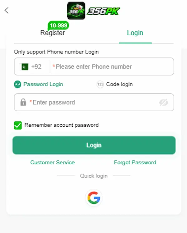 356PK Login Process