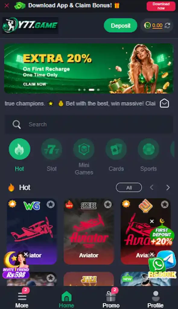 Y77 Game Interface